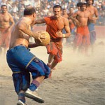 some theories suggest calcio fiorentino is the root of modern football -though it looks closer to rugby